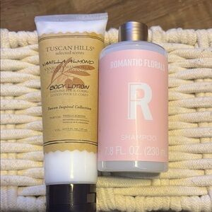 Vanilla Almond Body Lotion and Floral Shampoo Set